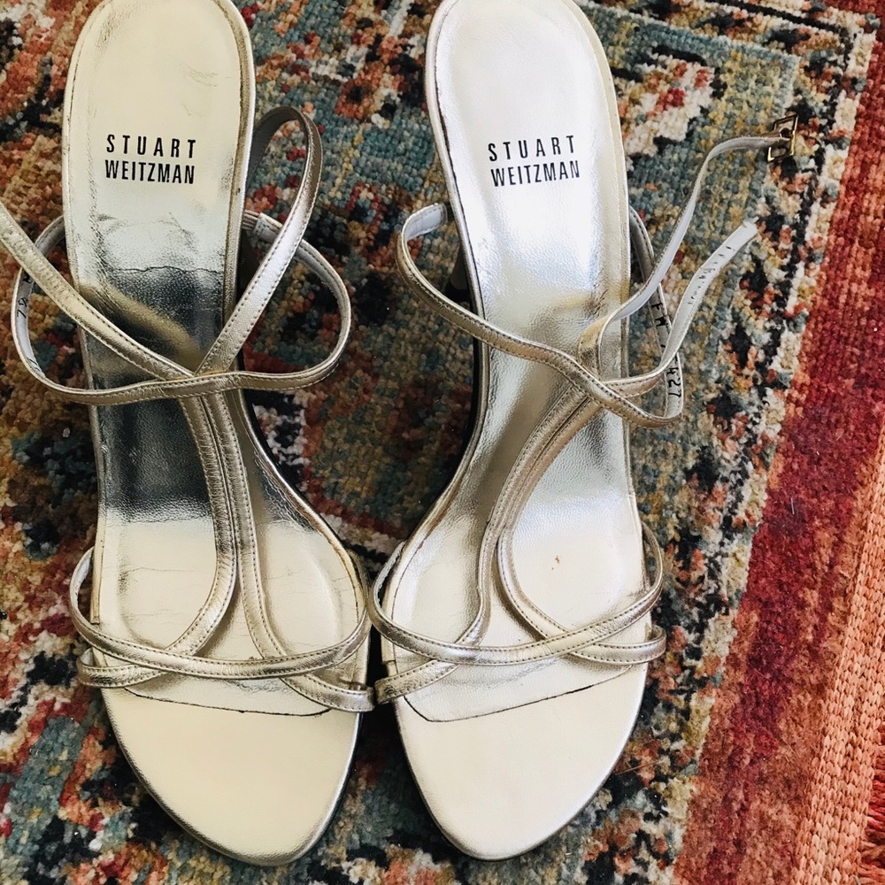 Stuart Weitzman Gold Heels - like brand new